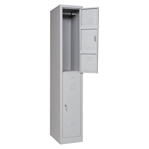 Metal Elbise Dolabı, Kilitlenebilir Dolap, Soyunma Dolabı, Elbise Dolabı, 2 Bölmeli Dolap