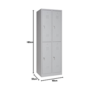 Metal Elbise Dolabı, Kilitli Dolap, Soyunma Dolabı, Elbise Dolabı, 4 Kapılı