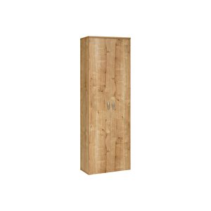 Ahşap Gardırop, Elbise Dolabı, Çok Amaçlı Dolap, Dolap & Temizlik Dolabı, 60x34x180cm