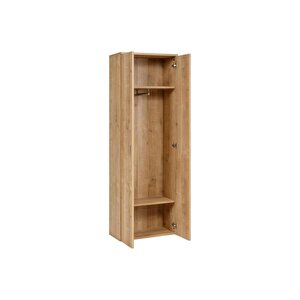 Ahşap Gardırop, Elbise Dolabı, Çok Amaçlı Dolap, Dolap & Temizlik Dolabı, 60x34x180cm