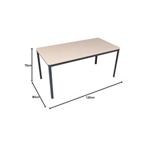Çok Amaçlı D Profil Masa, Mutfak Masası, Home Ofis Masa, Yemek Masası, Bilgisayar Masası, 140x80cm