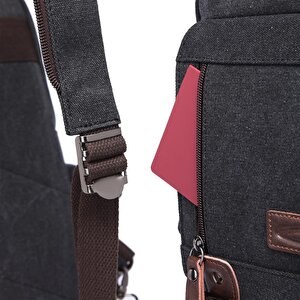 C-active Kanvas Kumaş Orta Boy Sırt Çantası 1272 Gri