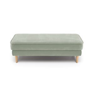 Klem Bench Ahşap Ayak - Kadife Çağla Yeşili