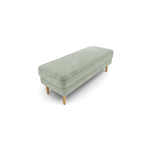 Klem Bench Ahşap Ayak - Kadife Çağla Yeşili