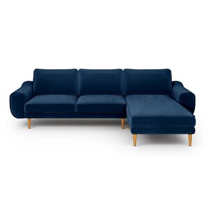 Klem 280 X 171 Köşe Ahşap Ayak - Kadife Gece Mavisi