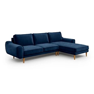 Klem 280 X 171 Köşe Ahşap Ayak - Kadife Gece Mavisi