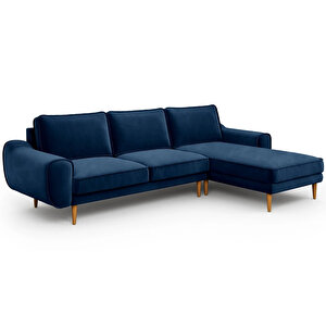 Klem 280 X 171 Köşe Ahşap Ayak - Kadife Gece Mavisi