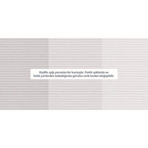 Klem Puf Ahşap Ayak - Fitilli Kadife Kemik