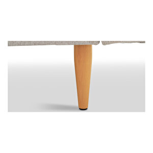 Klem Bench Ahşap Ayak - Keten Çakıl