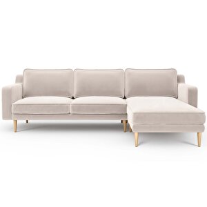 Klem Slim 266 X 171 Köşe Ahşap Ayak - Kadife Vanilya