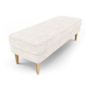 Klem Bench Ahşap Ayak - Fitilli Kadife Kemik