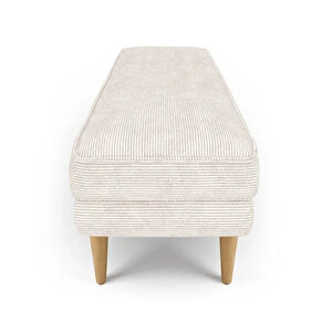 Klem Bench Ahşap Ayak - Fitilli Kadife Kemik