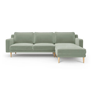 Klem Slim 266 X 171 Köşe Ahşap Ayak - Kadife Çağla Yeşili