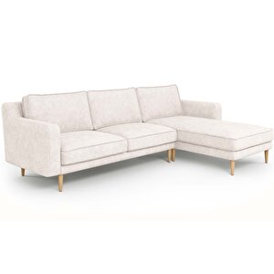 Klem Slim 266 X 171 Köşe Ahşap Ayak - Fitilli Kadife Kemik