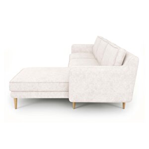 Klem Slim 266 X 171 Köşe Ahşap Ayak - Fitilli Kadife Kemik