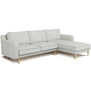 Klem Slim 266 X 171 Köşe Ahşap Ayak - Doğal Doku Mermer Gri