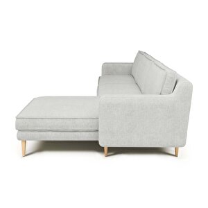 Klem Slim 266 X 171 Köşe Ahşap Ayak - Doğal Doku Mermer Gri