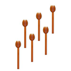 Abiete Dondurma Ve Tatlı Kaşığı Amber 6lı Set