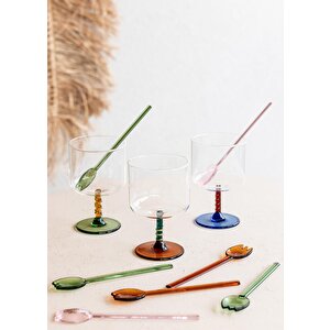 Abiete Dondurma Ve Tatlı Kaşığı Amber 6lı Set