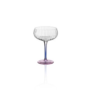 Ayaklı Cam Dondurma Kasesi Mavi Pembe 280 Ml