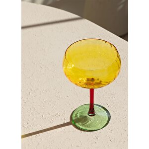 The Mia Ayaklı Cam Dondurma Kasesi Sarı 280 Ml