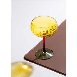 The Mia Ayaklı Cam Dondurma Kasesi Sarı 280 Ml