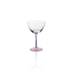 Ayaklı Cam Dondurma Kasesi Mavi Pembe 240 Ml