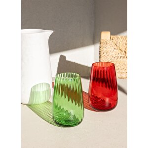 Cam Su Bardağı Kırmızı 600 Ml Brd0122