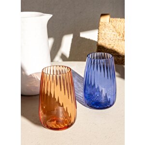 Cam Su Bardağı Turuncu 600 Ml Brd0123