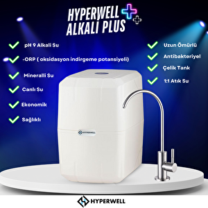 Alkali Plus Mineralli Pompalı Su Arıtma Cihazı - Beyaz