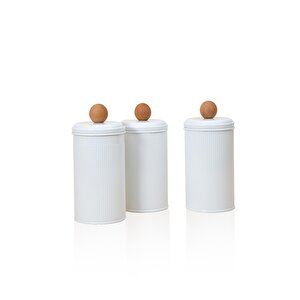 Stripe Çay Kahve Şeker Kavanozu Beyaz 1,20 Lt