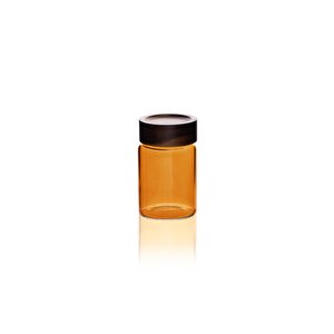 Akasya Yuvarlak Cam Kavanoz Amber 250 Ml