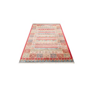 Vintage 04 Multi Antik Desen Makinede Yıkanabilir Kaymaz Dijital Baskı Ince Mutfak Halısı 200x290 cm