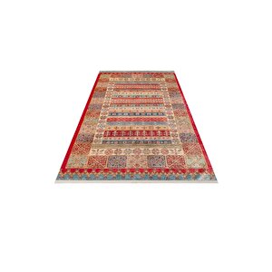 Vintage 04 Multi Antik Desen Makinede Yıkanabilir Kaymaz Dijital Baskı Ince Mutfak Halısı 200x290 cm