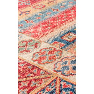 Cool Halı Vintage 04 Multi Antik Desen Makinede Yıkanabilir Kaymaz Dijital Baskı Ince Mutfak Halısı