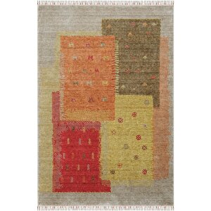 Galata 07 Bej Halı Otantik Salon Halısı İskandinav Halı Bambu Halı El Dokuma Koridor Halı 200x290 cm
