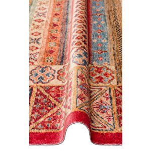Cool Halı Vintage 04 Multi Antik Desen Makinede Yıkanabilir Kaymaz Dijital Baskı Ince Mutfak Halısı