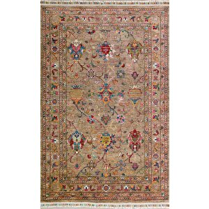 Vintage 08 Bej Antik Desen Makinede Yıkanabilir Kaymaz Dijital Baskı Ince Mutfak Halısı 160x230 cm