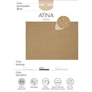 Cool Halı Atina 9104 Bej Halı Oturma Odası Halısı Hasır Halı Kilim Antre Hol Halı Kesme Halı Yolluk