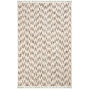 Olinda 1110 Taba Oturma Odası Halısı Yumuşak İskandinav Halı Yolluk Bukle Salon Halısı 80x500 cm