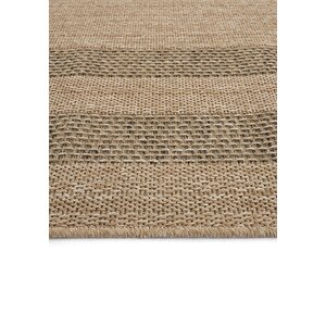 Cool Halı Atina 9101 Haki Bej Yolluk Oturma Odası Halısı Çerçeveli Hasır Halı Kilim Antre Halısı