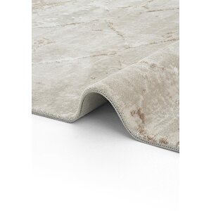 Cool Halı Arles 4329 Krem Vizon Halı Dokuma Makine Halısı Kesme Halı Yolluk Yatak Odası Halısı