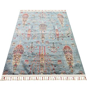 Cool Halı Vintage 09 Aqua Antik Desen Makinede Yıkanabilir Kaymaz Dijital Baskı Ince Mutfak Halısı