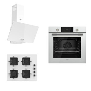New White Flowart 3 Lü Ankastre Set ( Qms63cb -ss206 - D087 )
