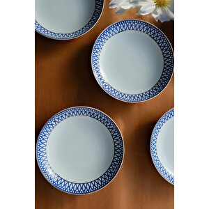 Cool Gold Altın Yaldızlı Çukur Tabak 22cm 6 Kişilik 6 Parça