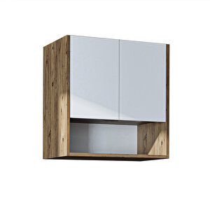 Roomart Çamaşır-kurutma Makinesi Dolabı Kapaklı Üst Dolabı Banyo Dolabı 65 Cm