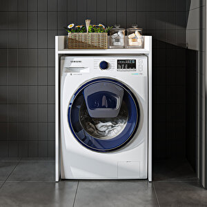 Çamaşır-kurutma Makinesi Dolabı Kapaksız Banyo Dolabı 65 Cm Beyaz