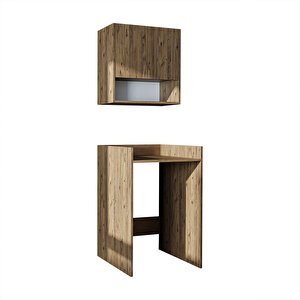 Roomart Çamaşır-kurutma Makinesi Dolabı+ Üst Dolabı, Banyo Dolabı 65 Cm