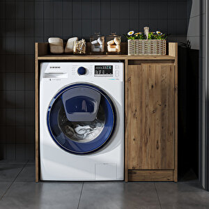 Çamaşır-kurutma Makinesi Dolabı Tek Kapaklı Banyo Dolabı 100 Cm
