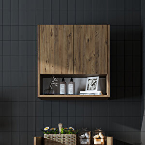 Roomart Çamaşır-kurutma Makinesi Dolabı Kapaklı Üst Dolabı Banyo Dolabı 65 Cm